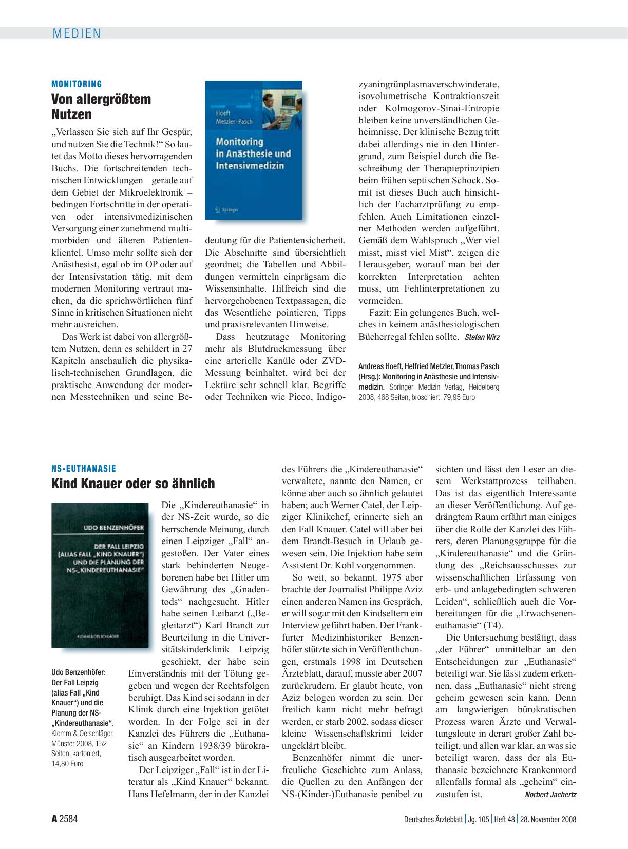 Vorschauseite 1: Monitoring: Von allergrößtem Nutzen