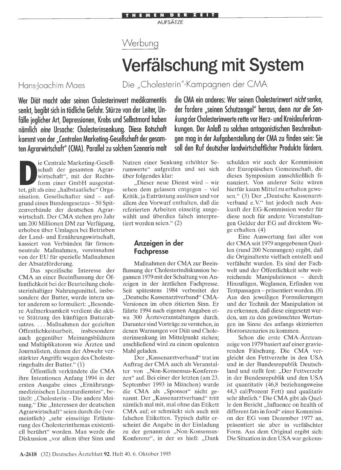 Vorschauseite 1: Werbung: Verfälschung mit System