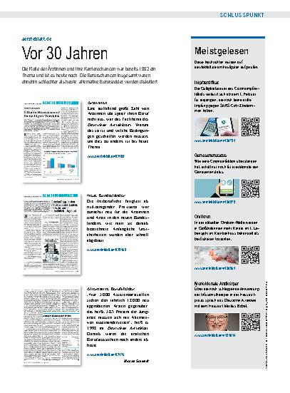 Vorschauseite 1: aerzteblatt.de: Vor 30 Jahren