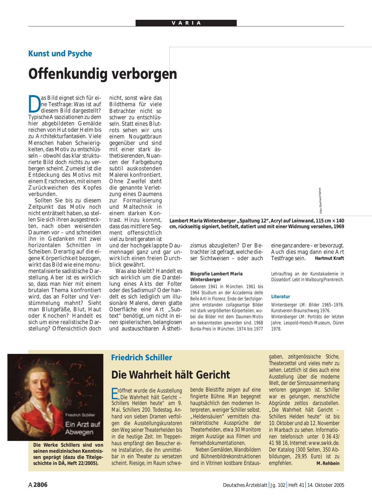 Vorschauseite 1: Friedrich Schiller: Die Wahrheit hält Gericht