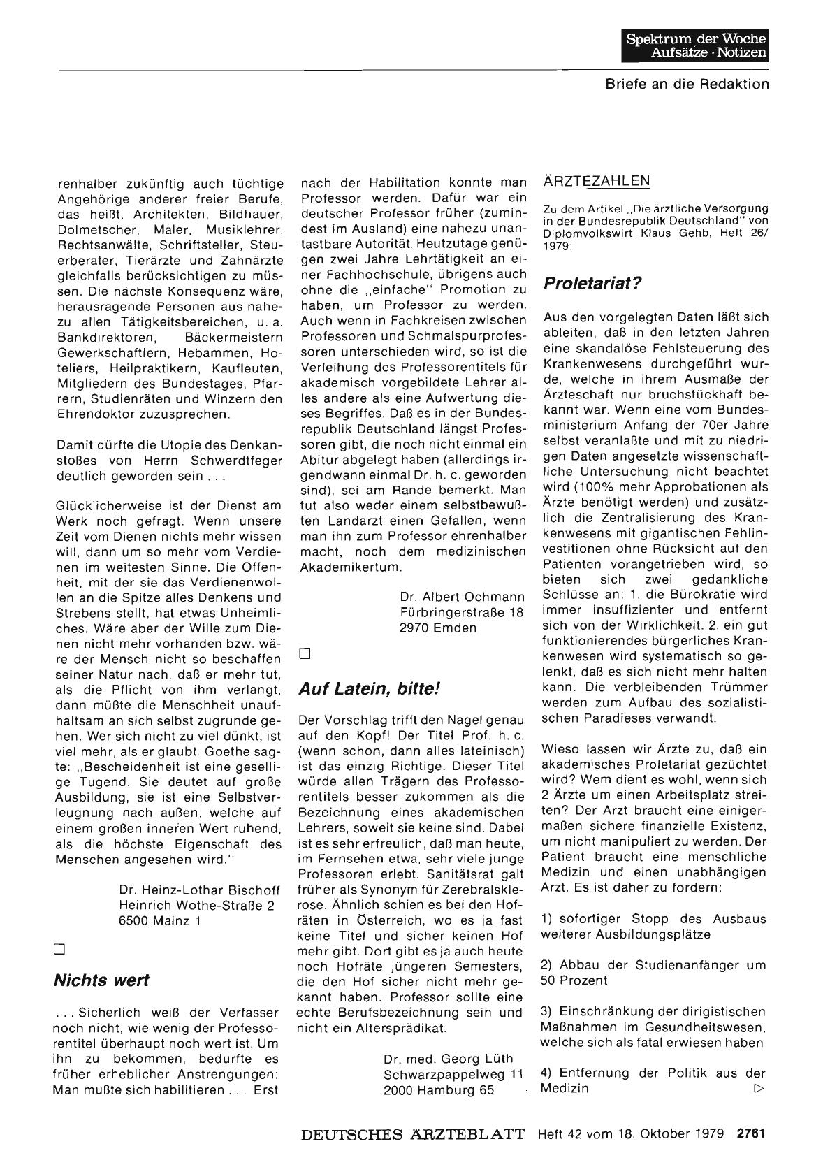 Vorschauseite 1: EHRENHALBER: Nichts wert
