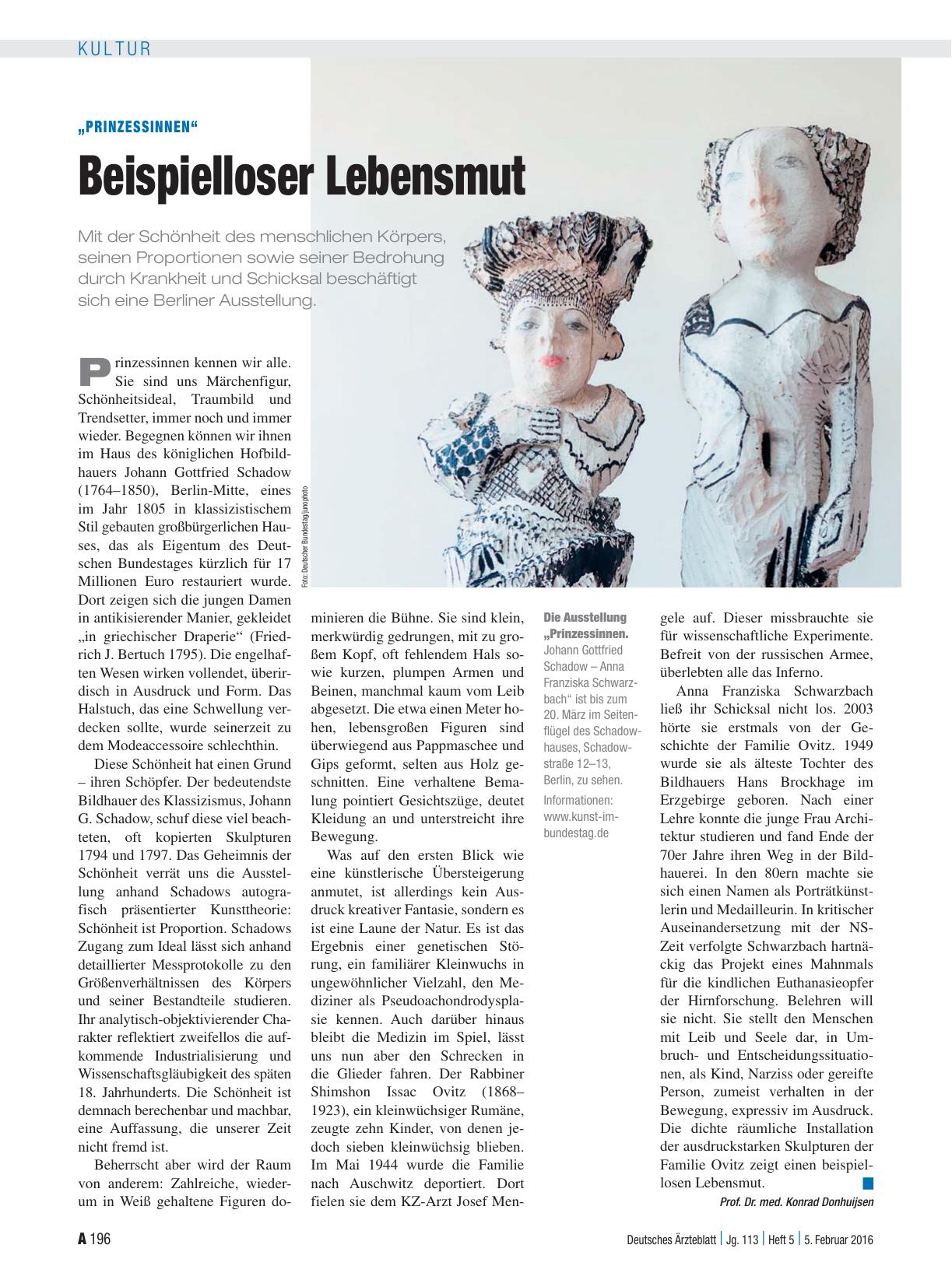 Vorschauseite 1: „Prinzessinnen“: Beispielloser Lebensmut