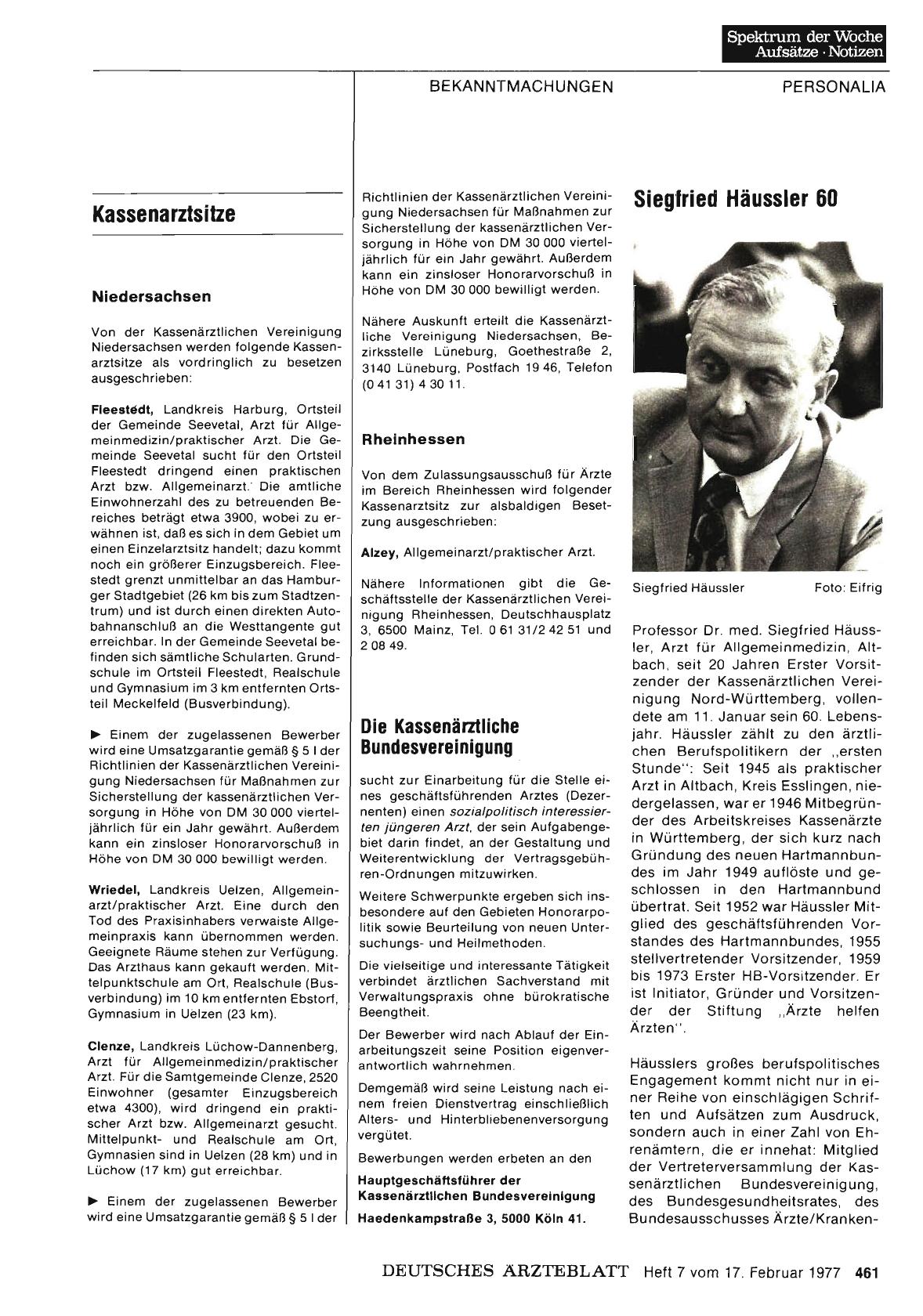 Vorschauseite 1: Kassenarztsitze
