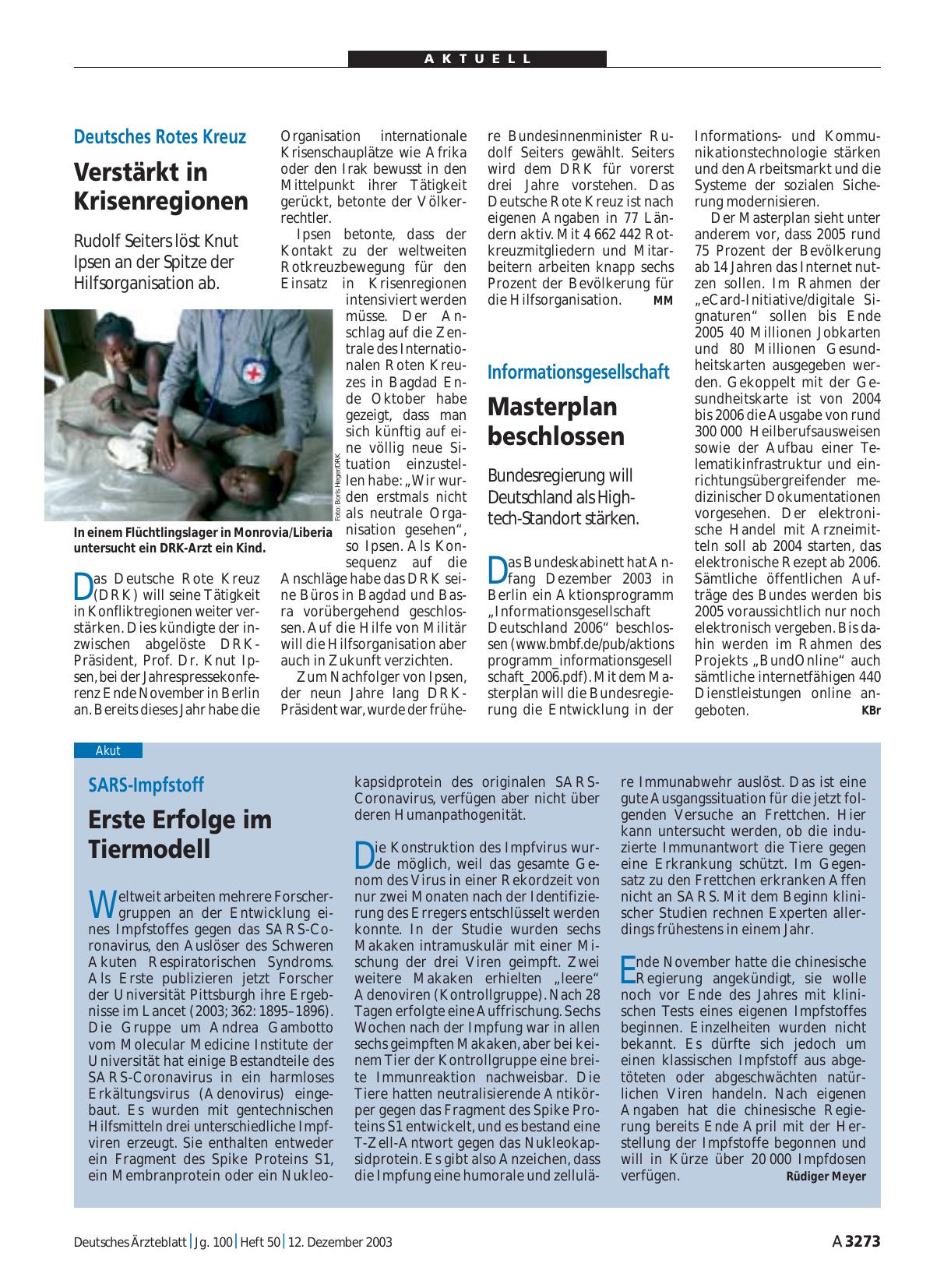 Vorschauseite 1: Informationsgesellschaft: Masterplan beschlossen