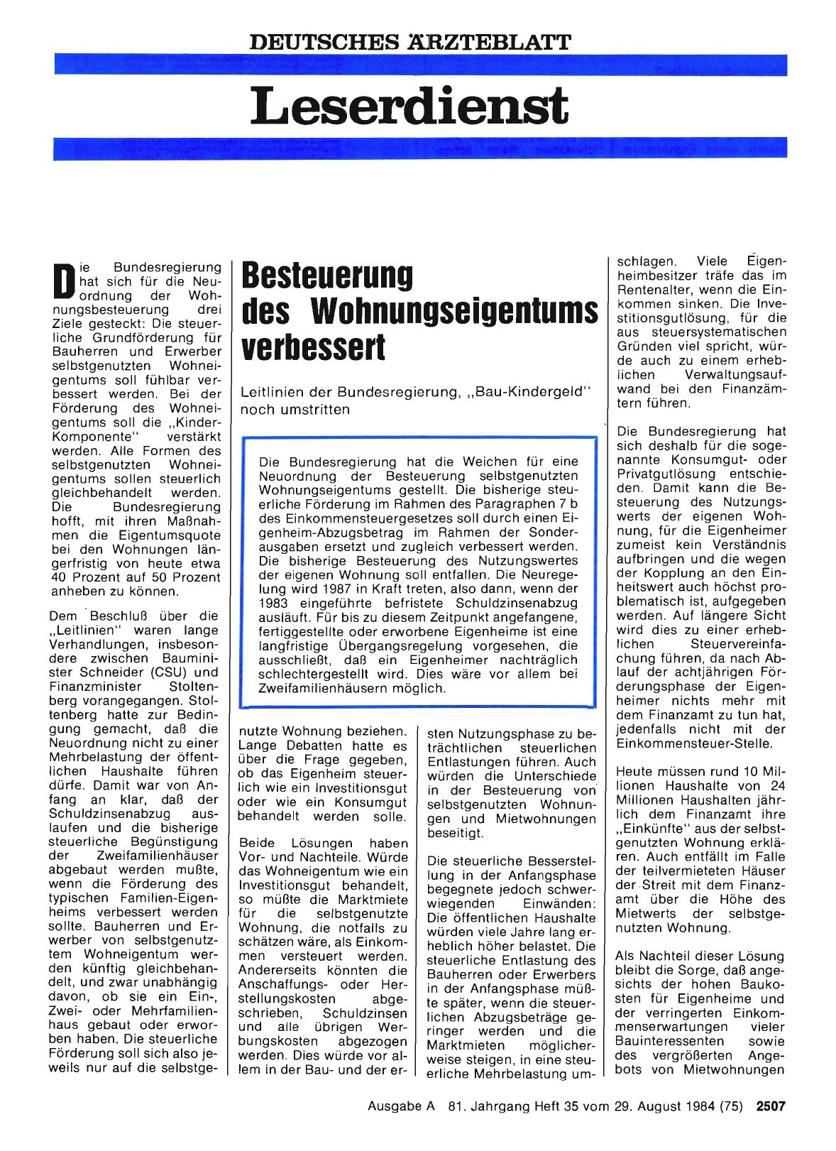 Vorschauseite 1: Besteuerung des Wohnungseigentums verbessert