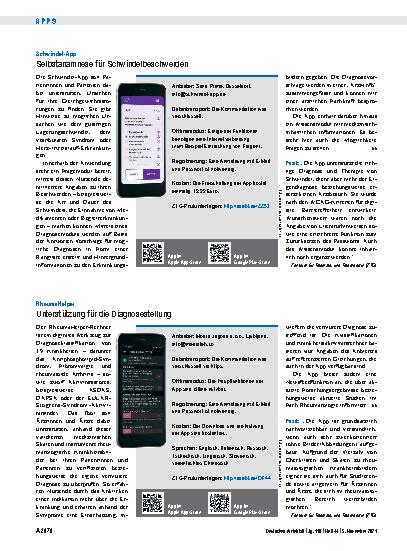 Vorschauseite 1: Schwindel-App: Selbstanamnese für Schwindelbeschwerden