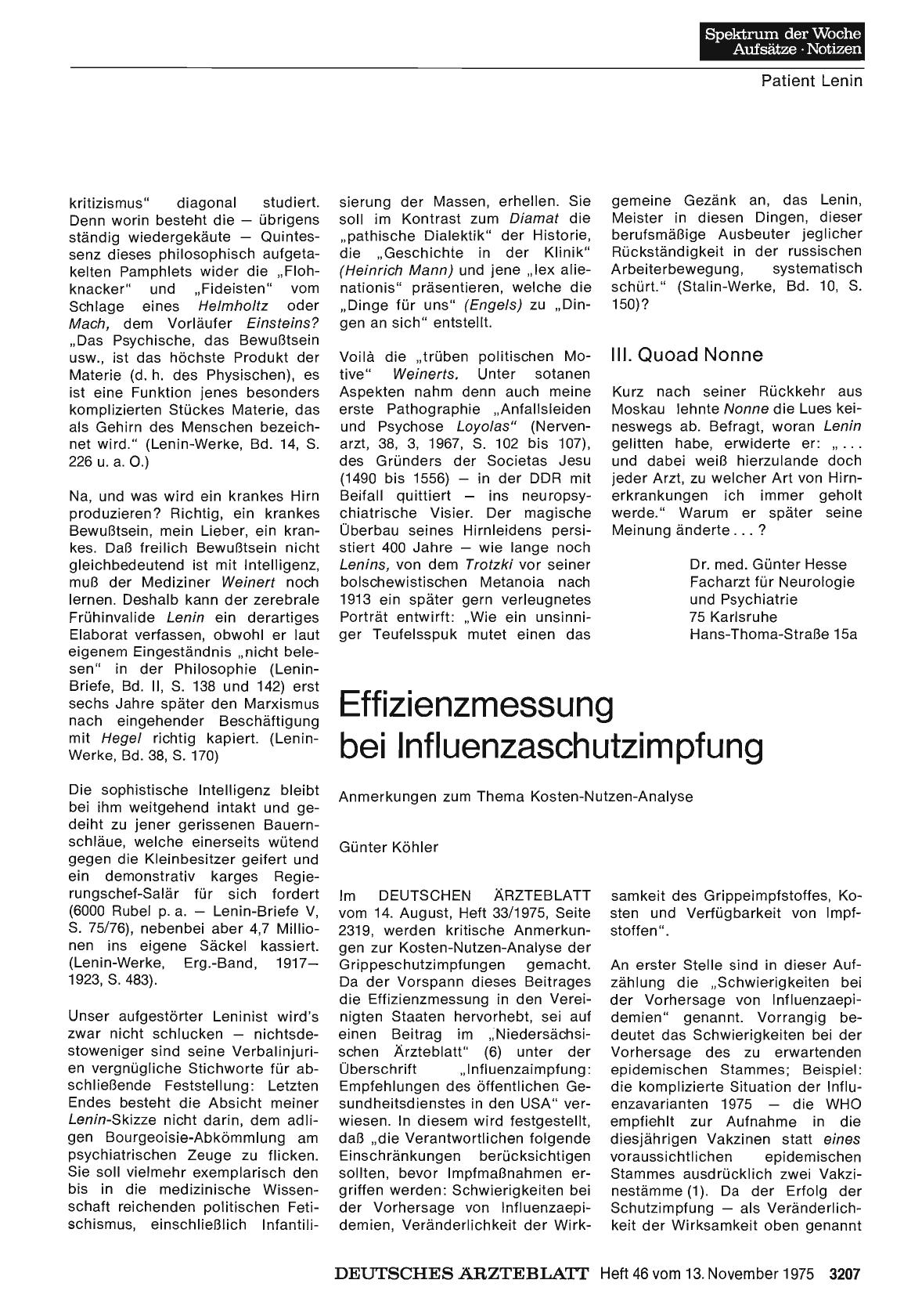 Vorschauseite 1: Effizienzmessung bei Influenzaschutzimpfung