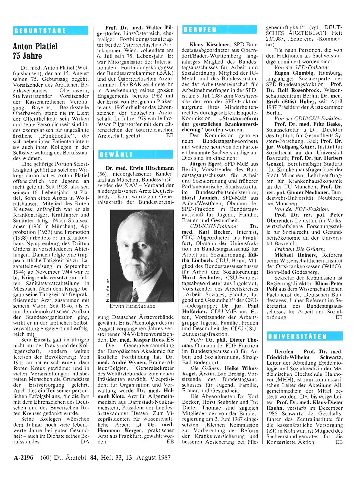 Vorschauseite 1: Geburtstage