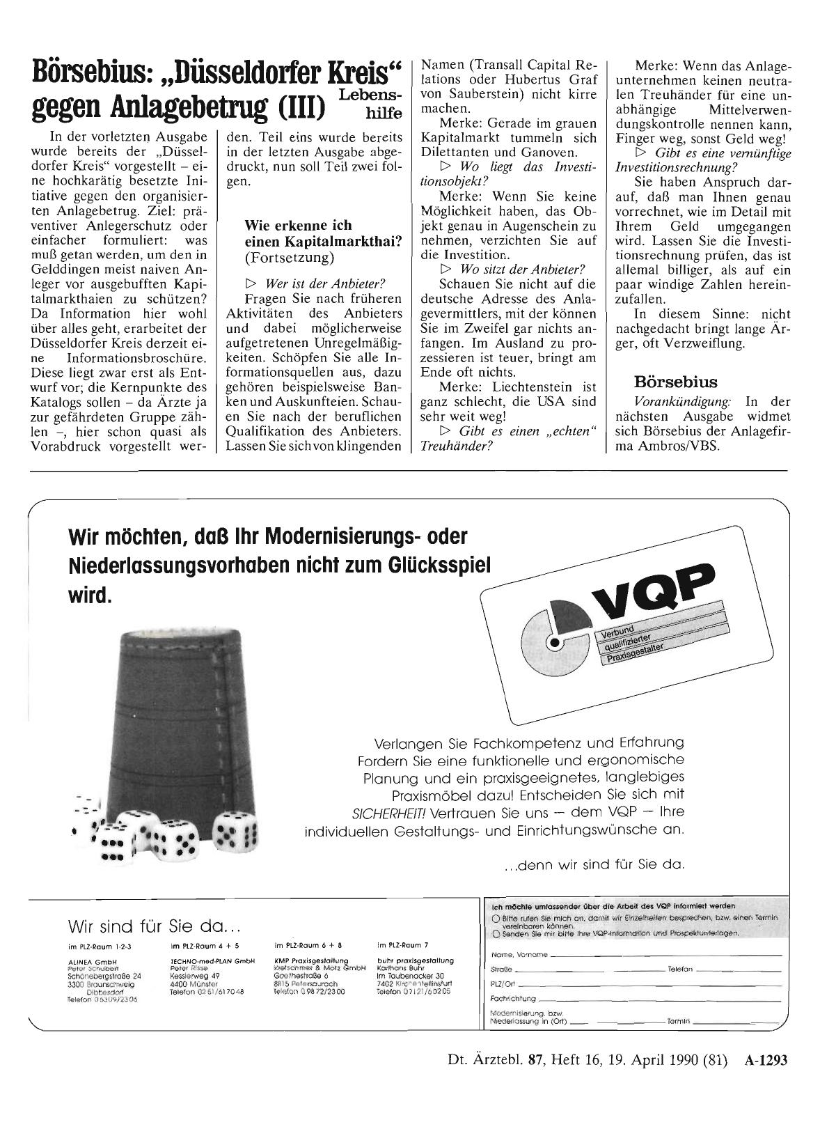 Vorschauseite 1: Börsebius: „Düsseldorfer Kreis“ gegen Anlagebetrug (III)