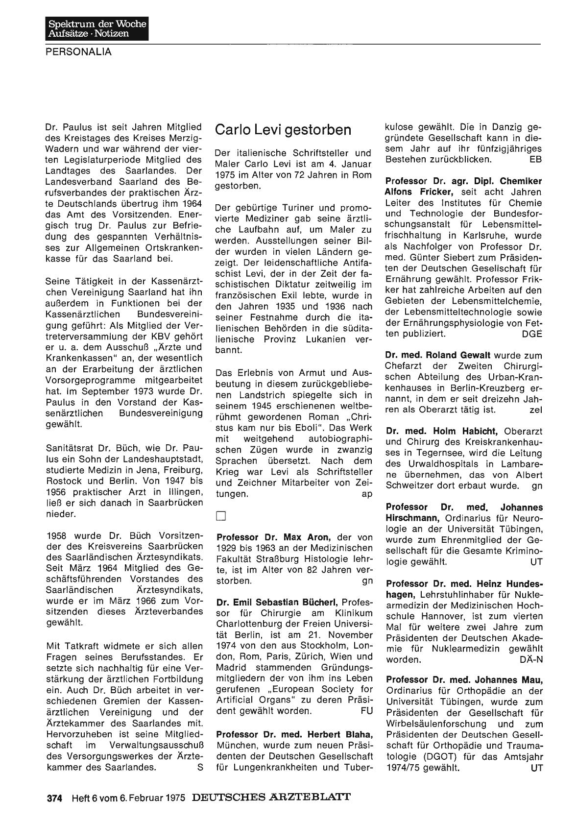 Vorschauseite 1: Professor Dr. Max Aron