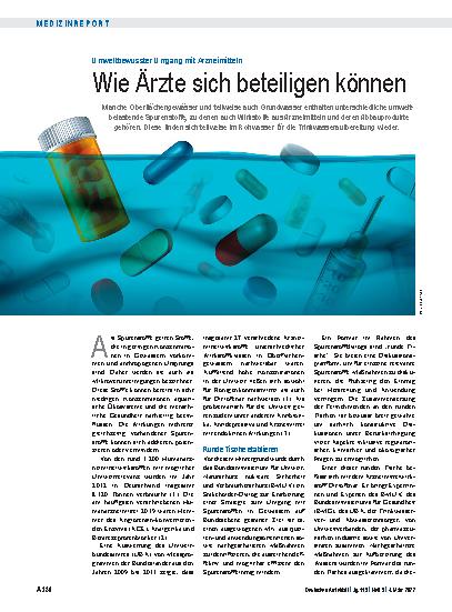Vorschauseite 1: Umweltbewusster Umgang mit Arzneimitteln: Wie Ärzte sich beteiligen können