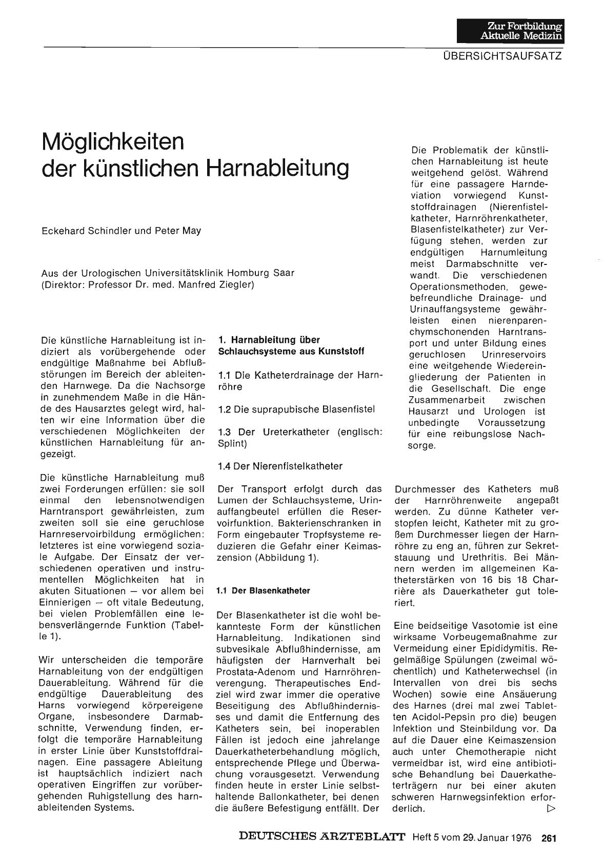 Vorschauseite 1: Möglichkeiten der künstlichen Harnableitung