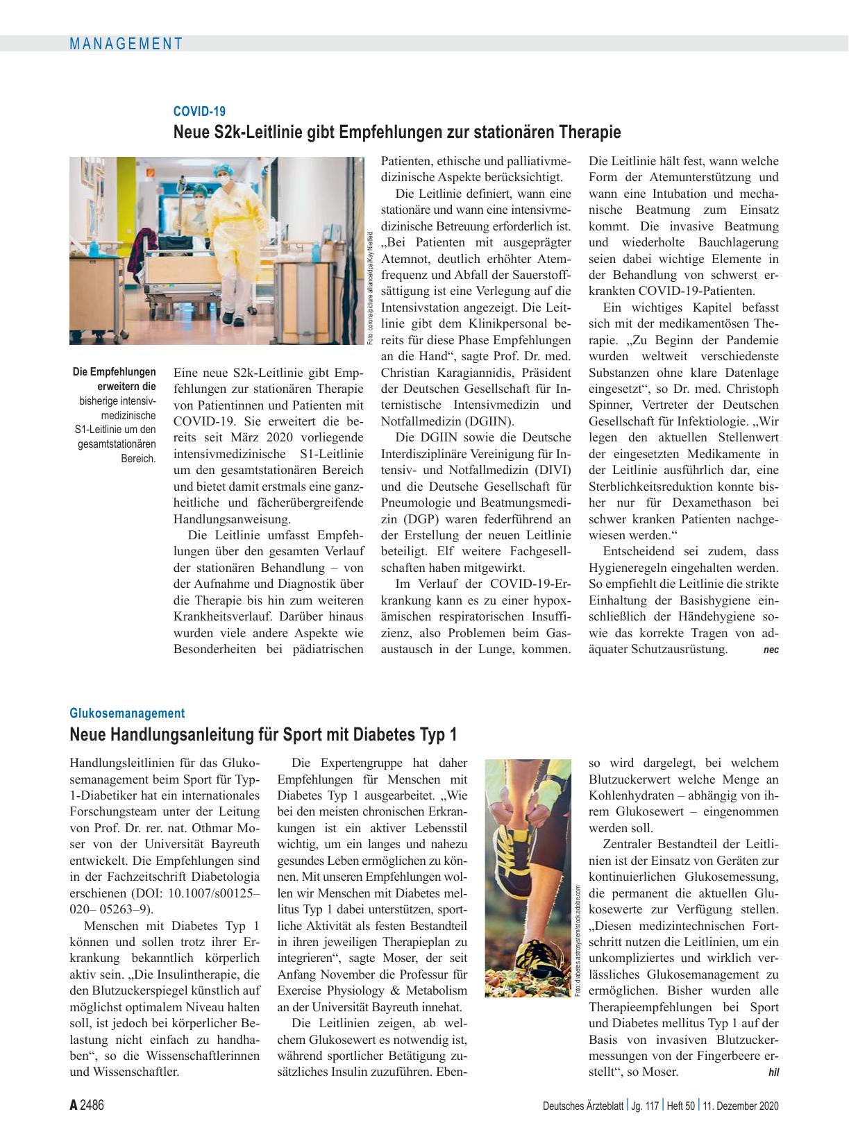 Vorschauseite 1: COVID-19: Neue S2k-Leitlinie gibt Empfehlungen zur stationären Therapie