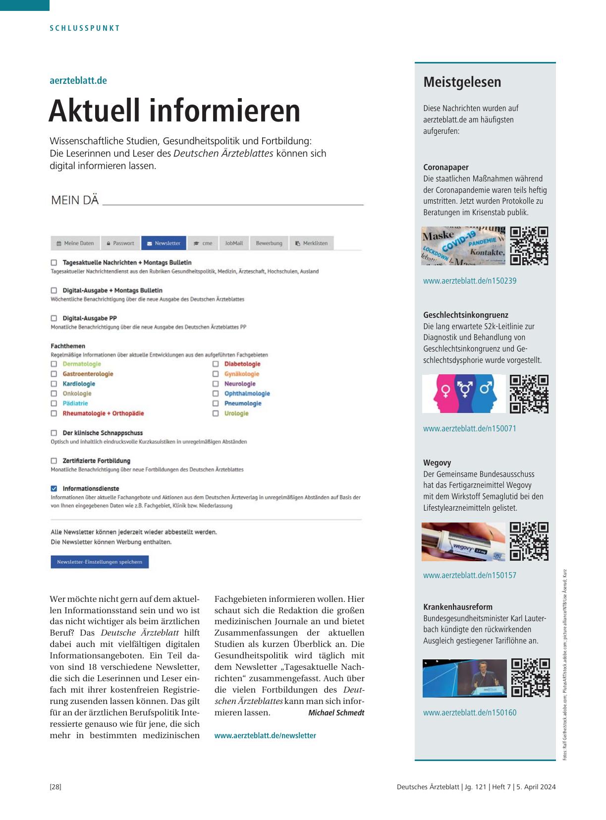Vorschauseite 1: Meistgelesen