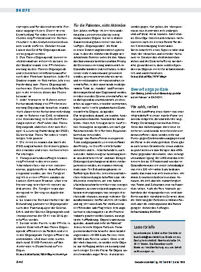 Vorschauseite 1: Transplantationsmedizin: Für die Patienten, nicht Aktionäre