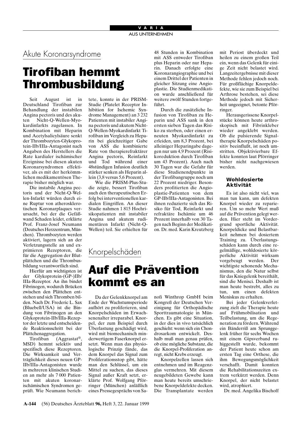 Vorschauseite 1: Knorpelschäden: Auf die Prävention kommt es an