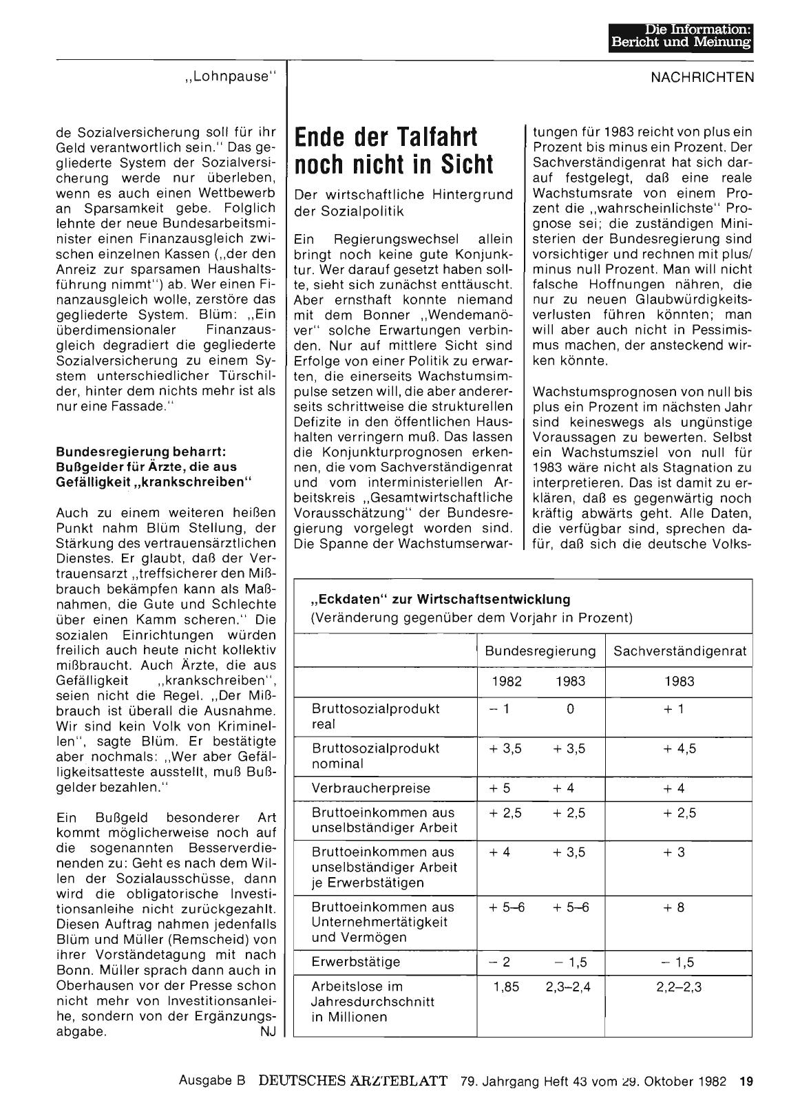 Vorschauseite 1: Ende der Talfahrt noch nicht in Sicht: Der wirtschaftliche Hintergrund der Sozialpolitik