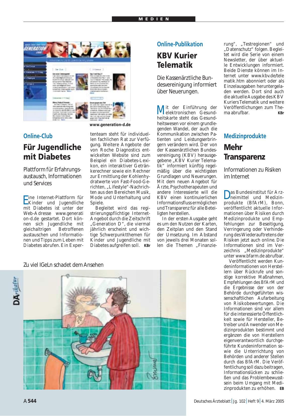 Vorschauseite 1: Medizinprodukte: Mehr Transparenz