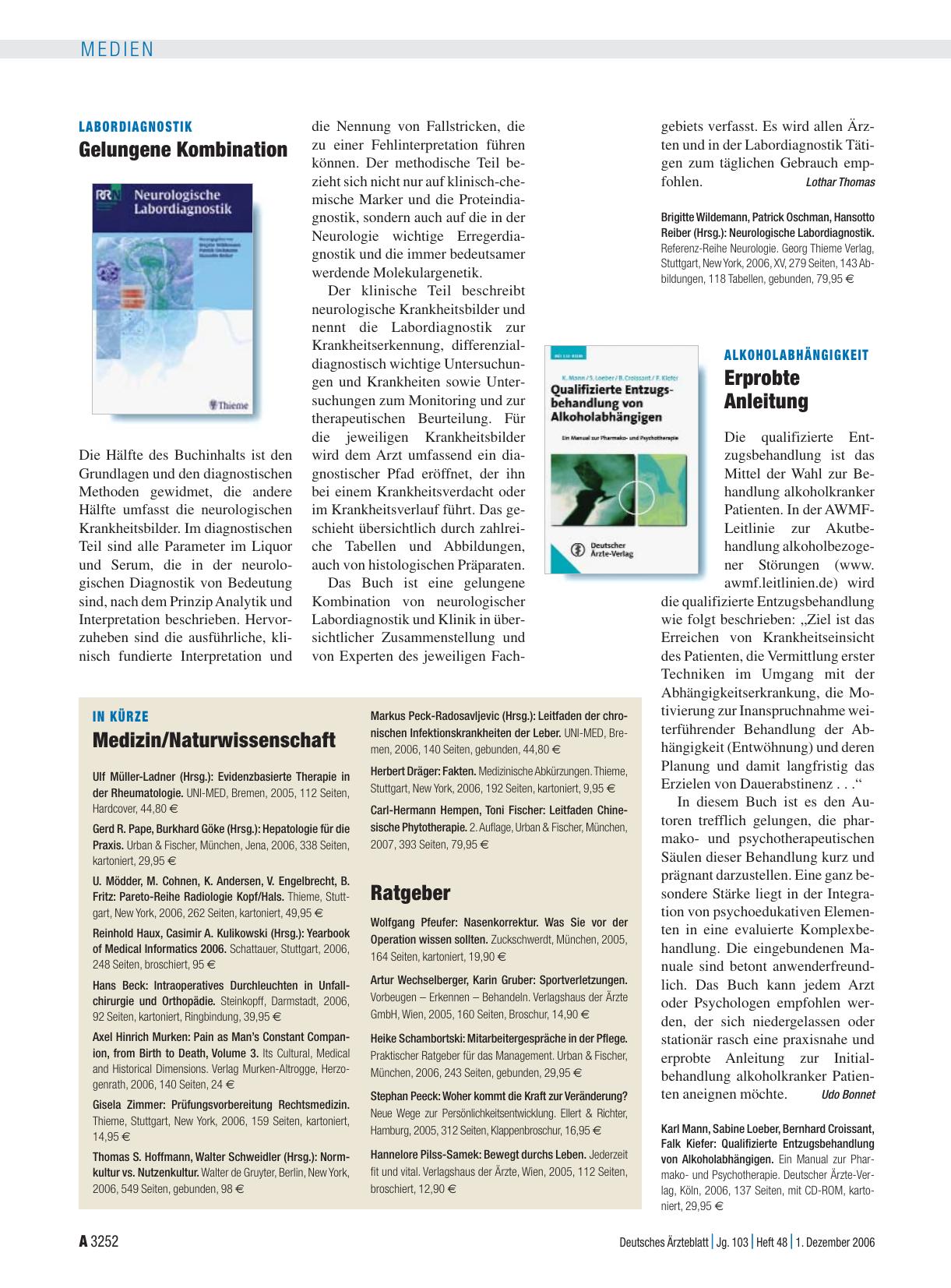 Vorschauseite 1: Neurologische Labordiagnostik. Referenz-Reihe Neurologie