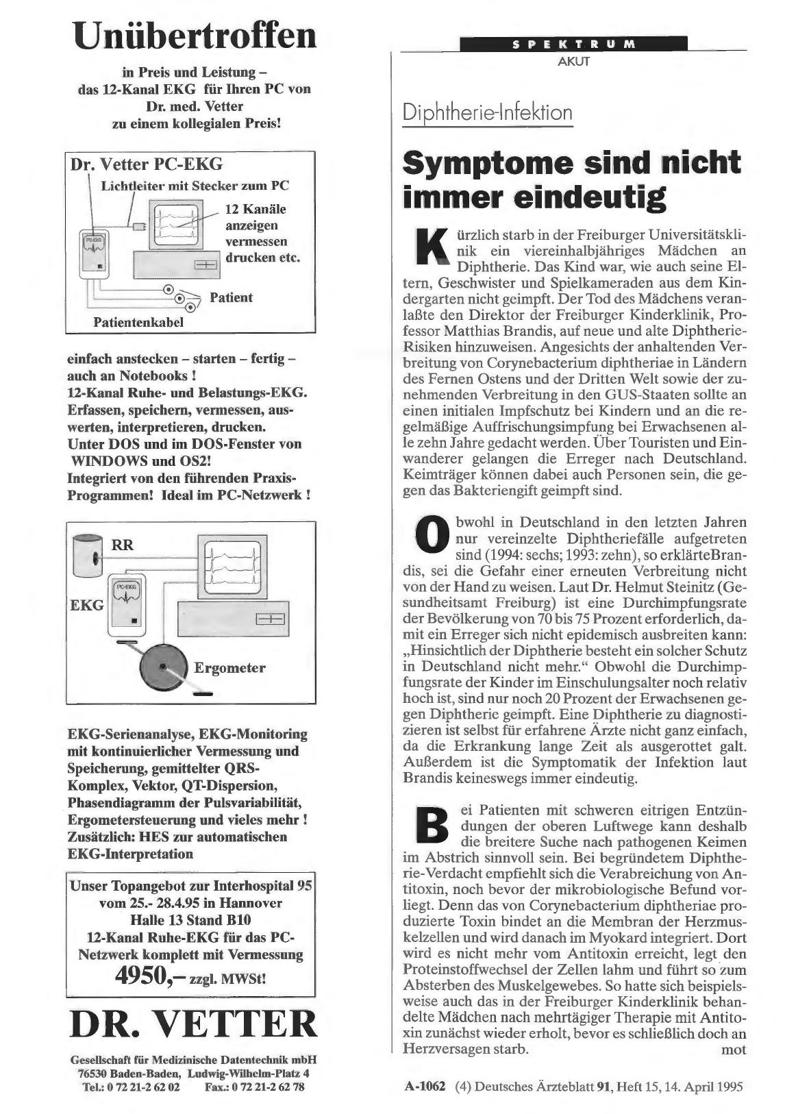 Vorschauseite 1: Diphtherie-Infektion: Symptome sind nicht immer eindeutig