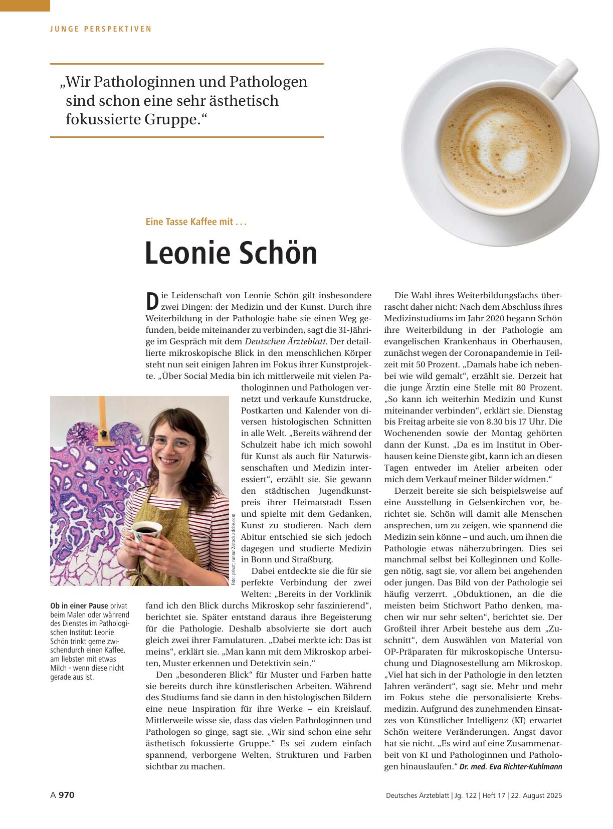 Vorschauseite 1: Eine Tasse Kaffee mit. .. Leonie Schön