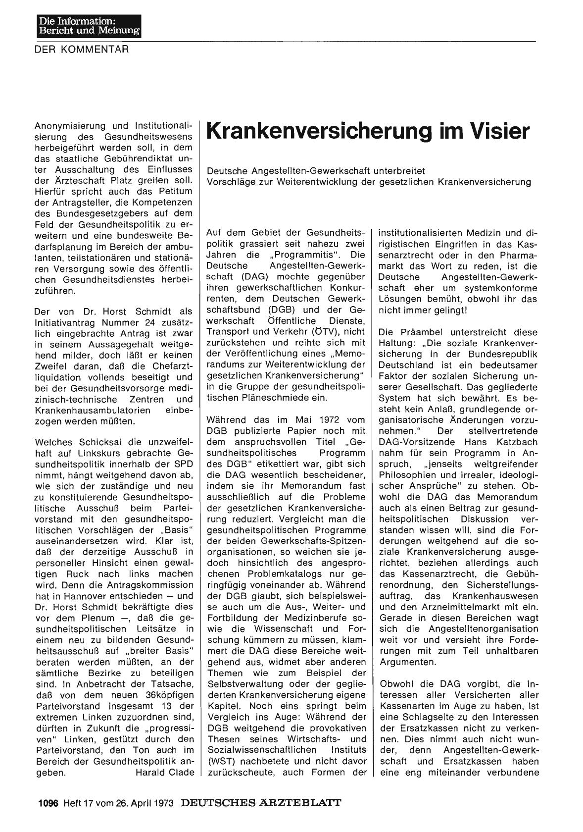 Vorschauseite 1: Krankenversicherung im Visier