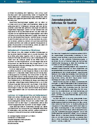 Vorschauseite 1: Zuwendungsindex als Kriterium für Qualität