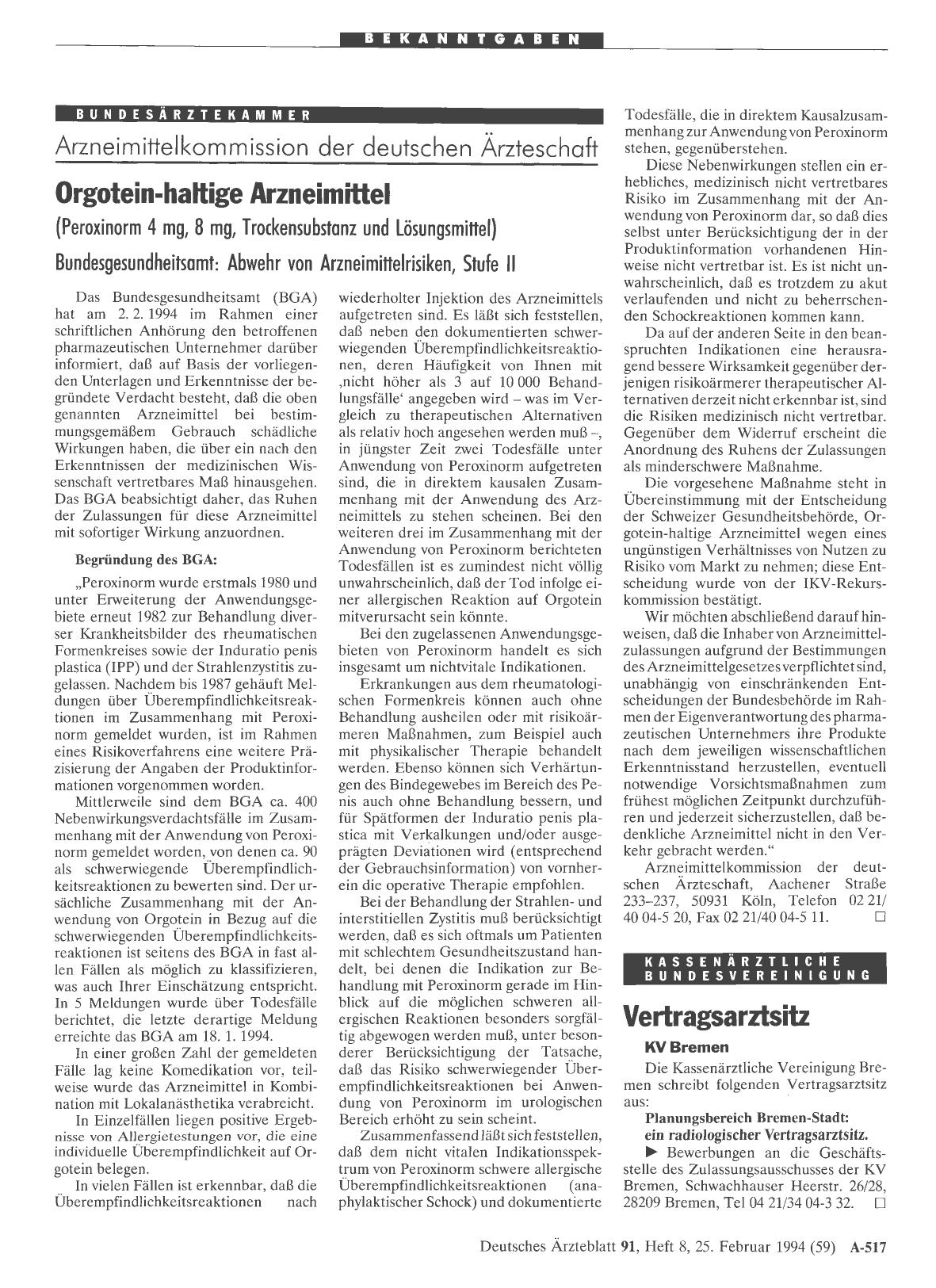 Vorschauseite 1: Vertragsarztsitz