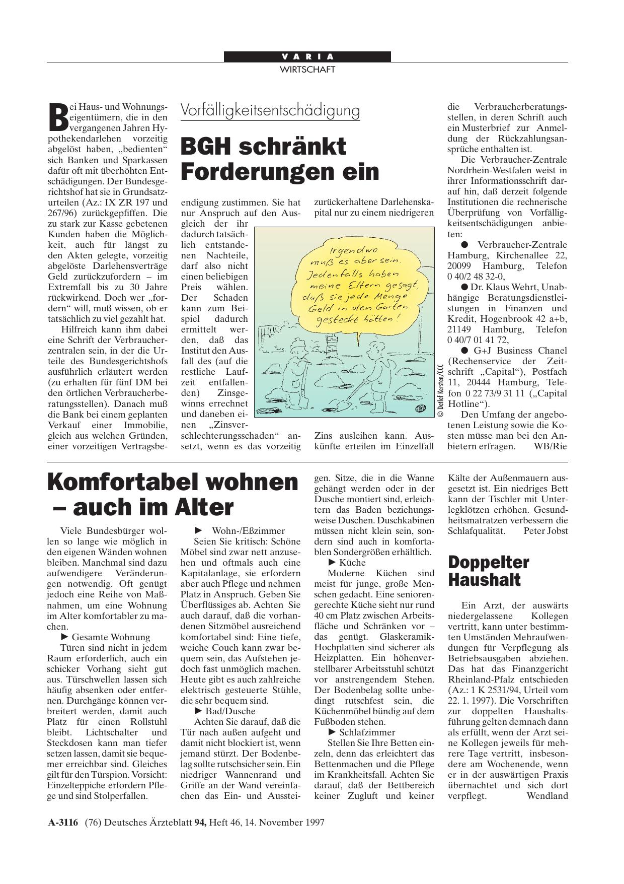 Vorschauseite 1: Komfortabel wohnen - auch im Alter
