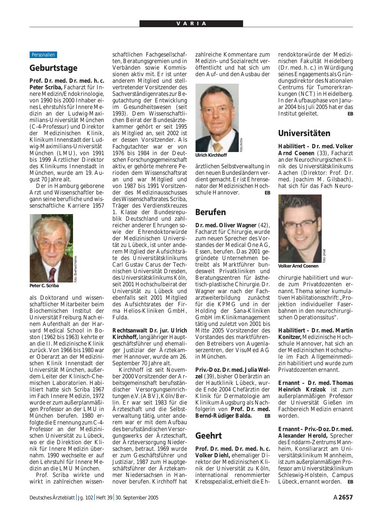 Vorschauseite 1: Geehrt