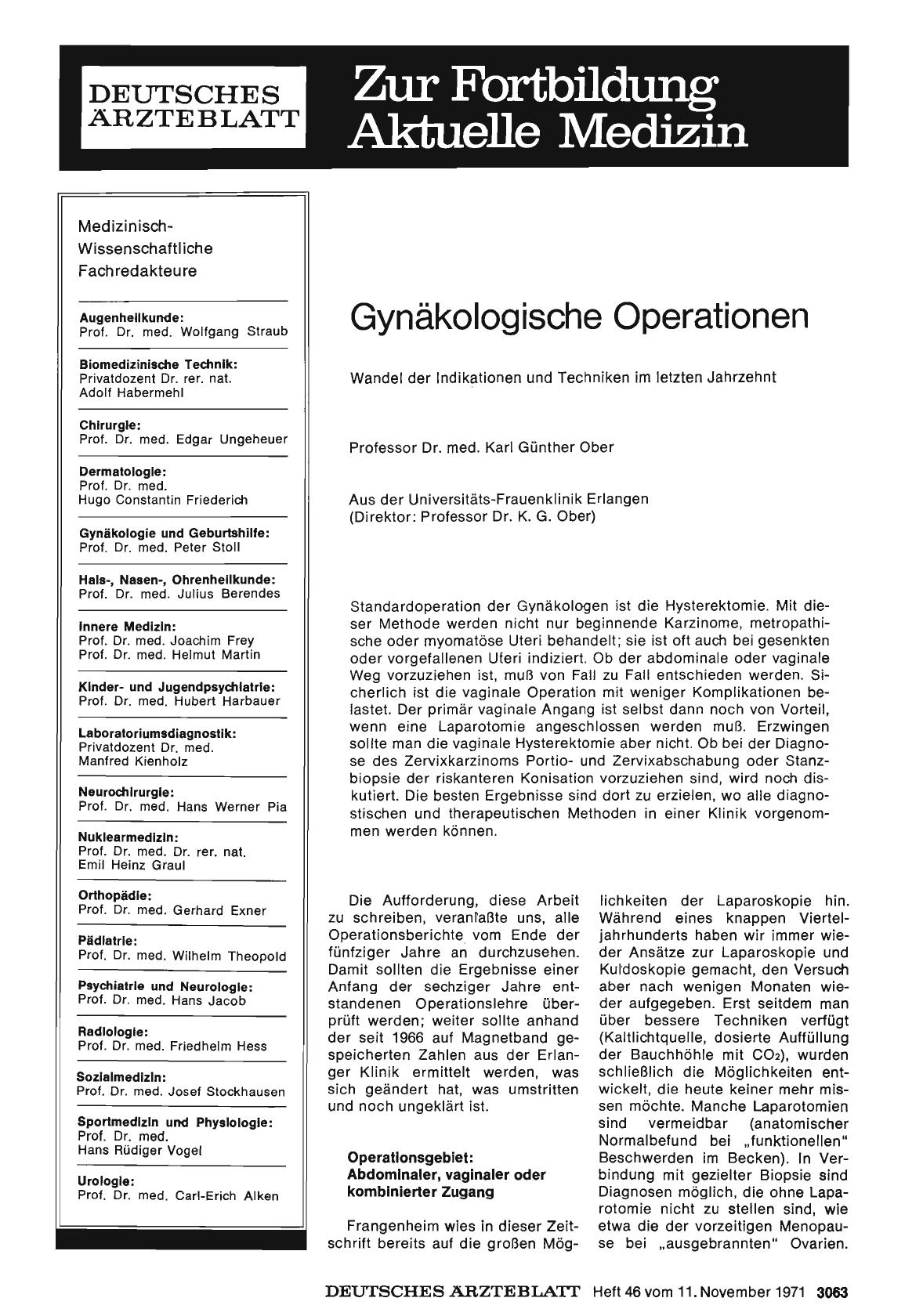 Vorschauseite 1: Gynäkologische Operationen