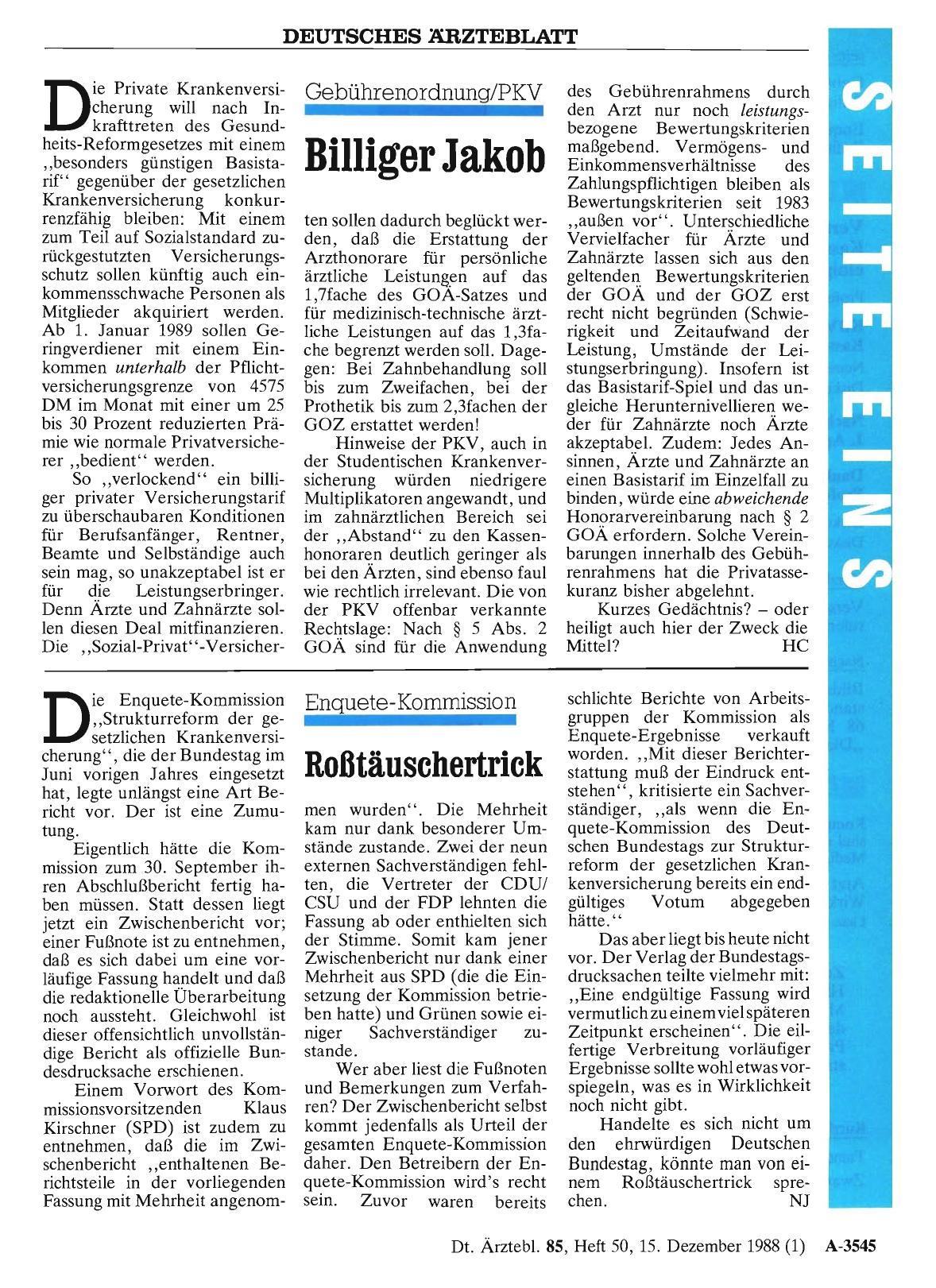 Vorschauseite 1: Enquete-Kommission: Roßtäuschertrick