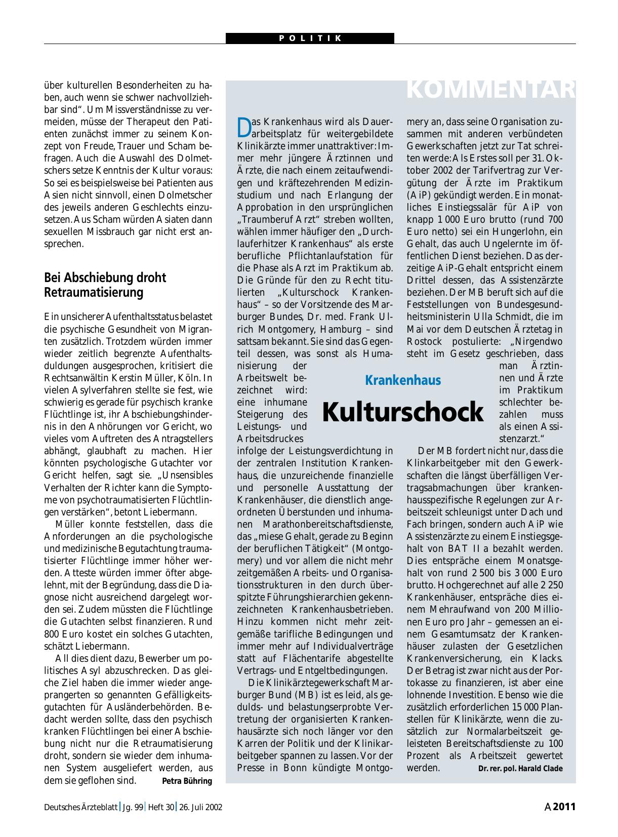 Vorschauseite 1: Krankenhaus: Kulturschock