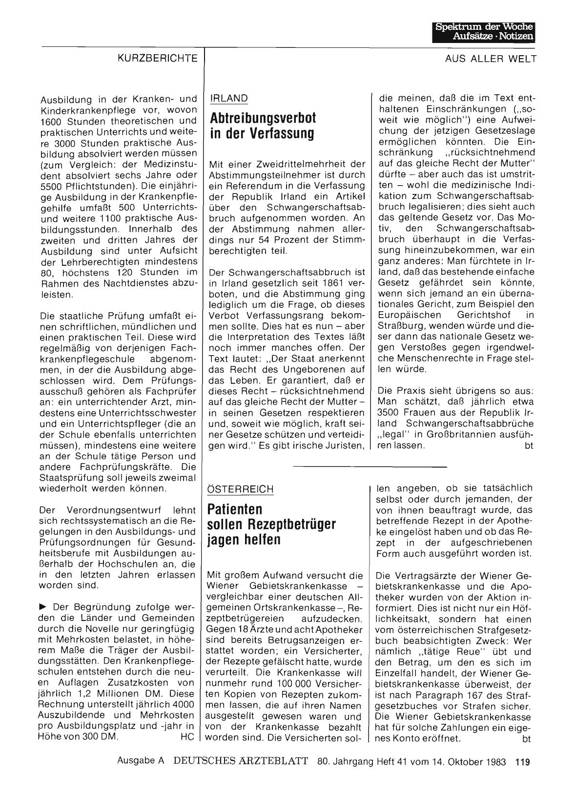 Vorschauseite 1: ÖSTERREICH: Patienten sollen Rezeptbetrüger jagen helfen