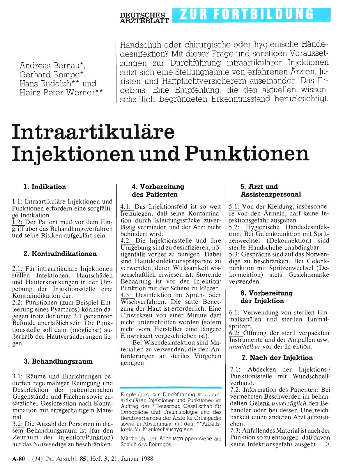 Vorschauseite 1: Intraartikuläre Injektionen und Punktionen