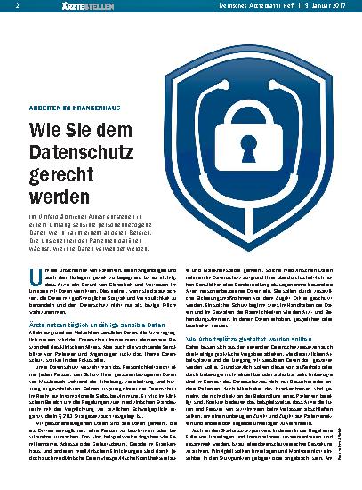 Vorschauseite 1: Arbeiten im Krankenhaus: Wie Sie dem Datenschutz gerecht werden