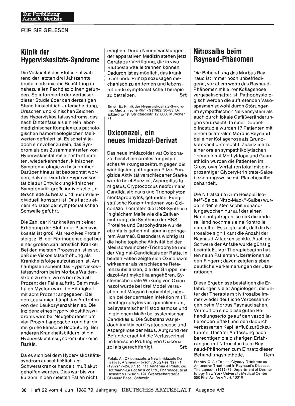 Vorschauseite 1: Nitrosalbe beim Raynaud-Phänomen