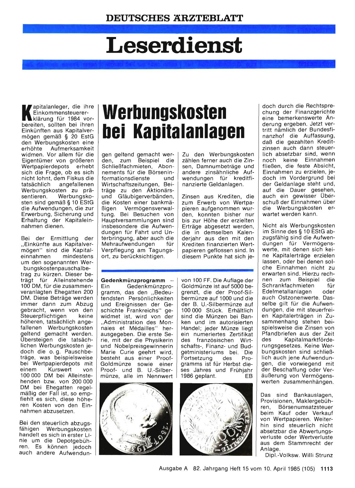 Vorschauseite 1: Werbungskosten bei Kapitalanlagen