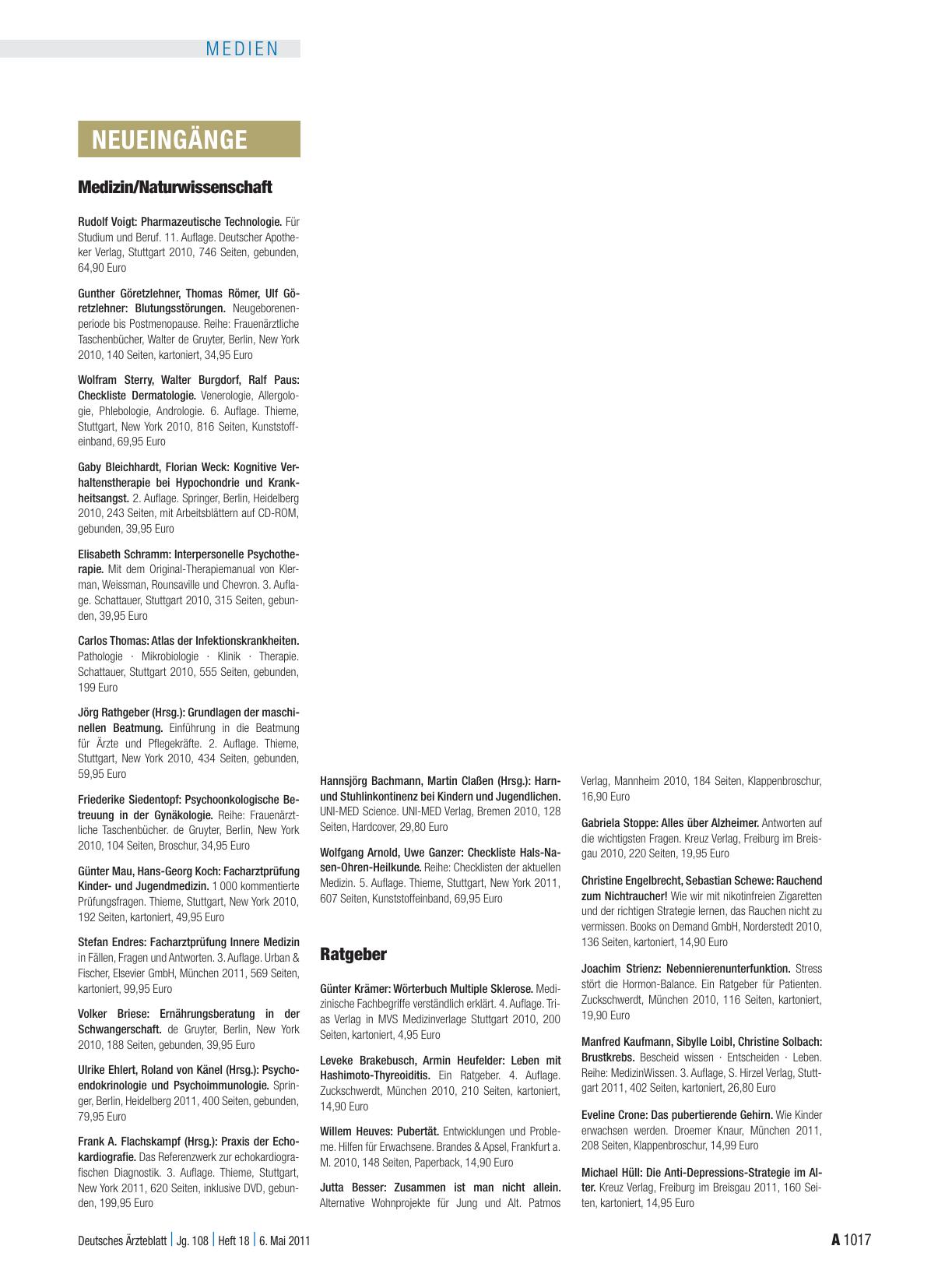 Vorschauseite 1: Neueingänge