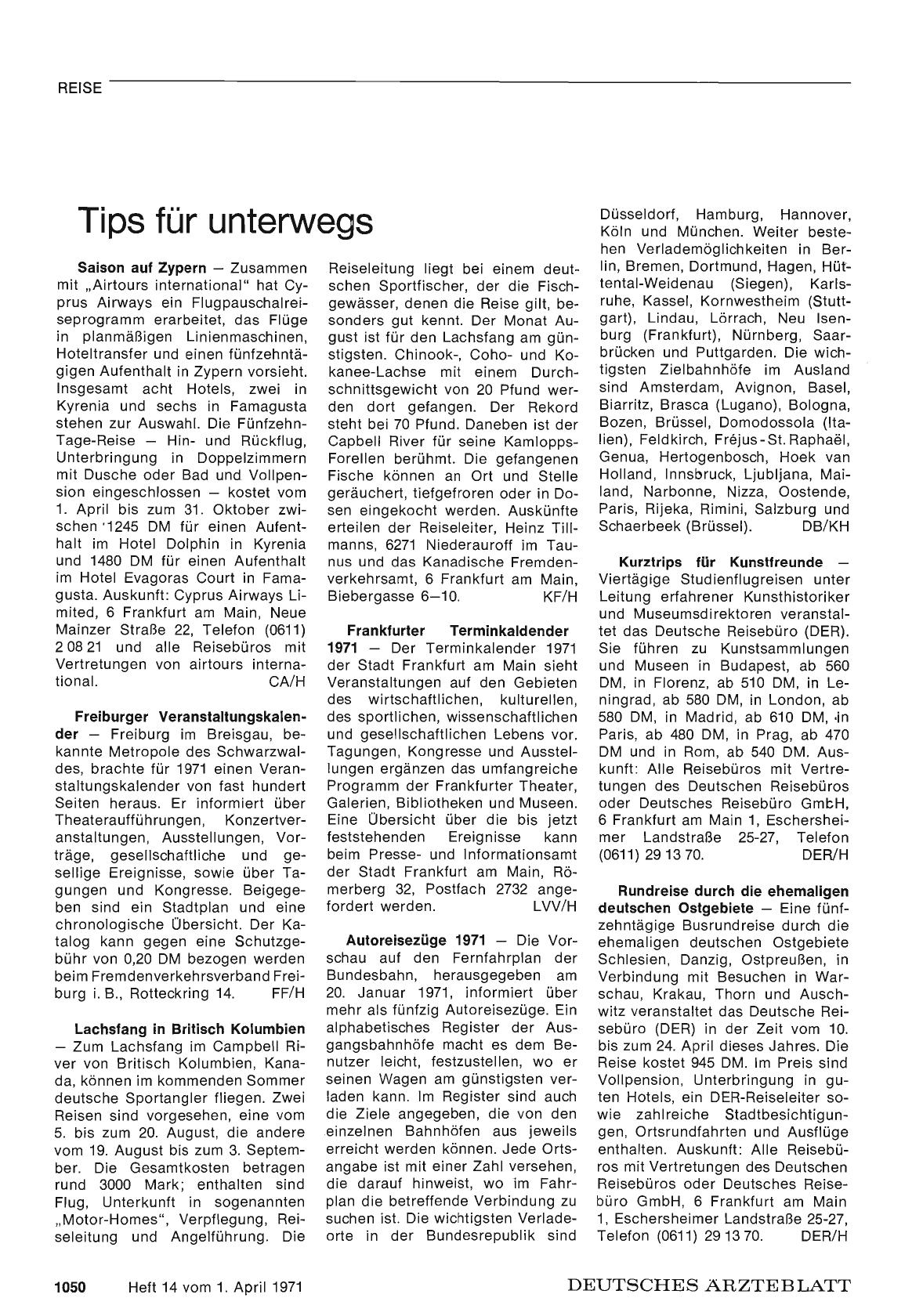 Vorschauseite 1: Tips für unterwegs