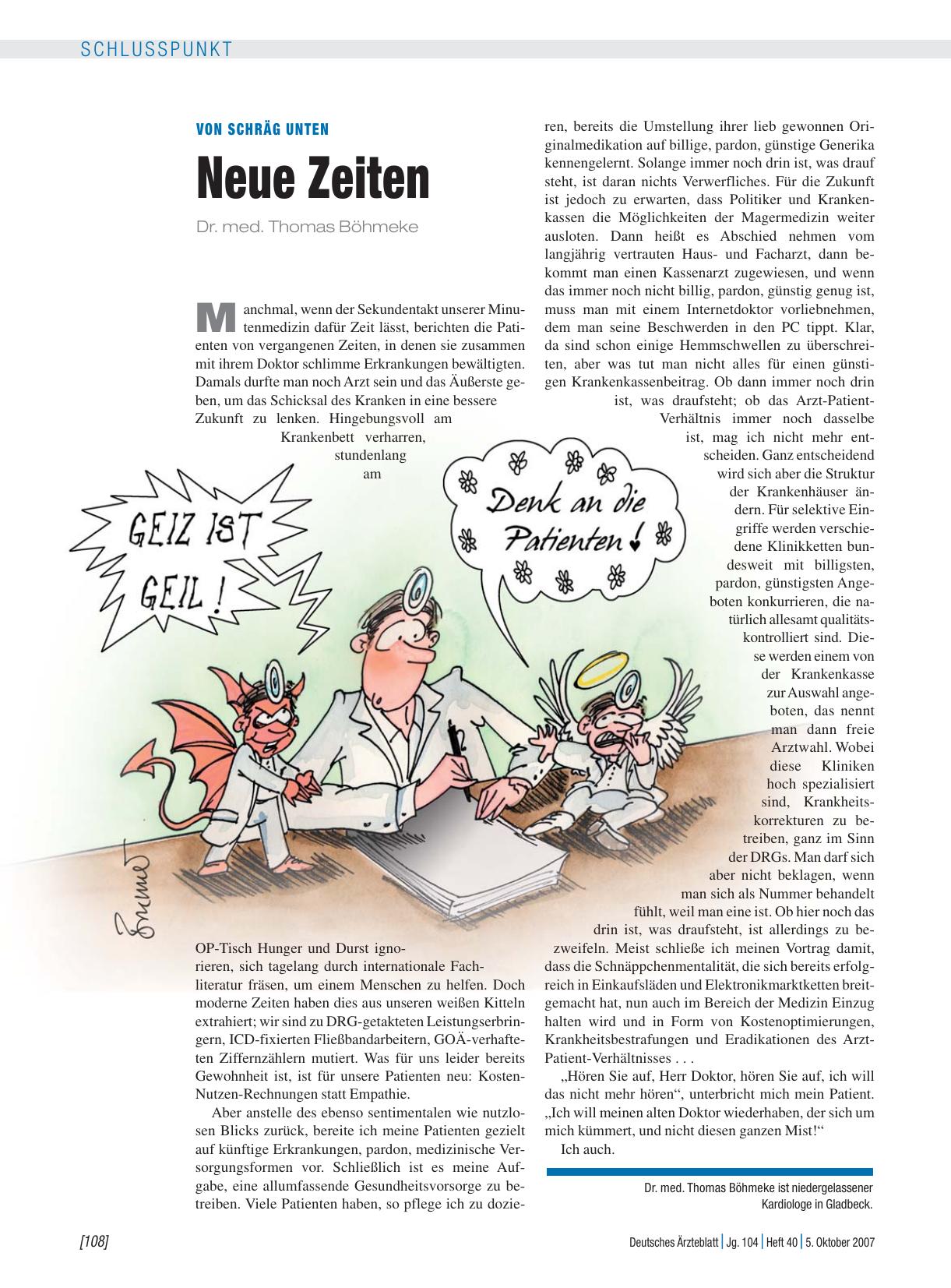 Vorschauseite 1: Von schräg unten: Neue Zeiten