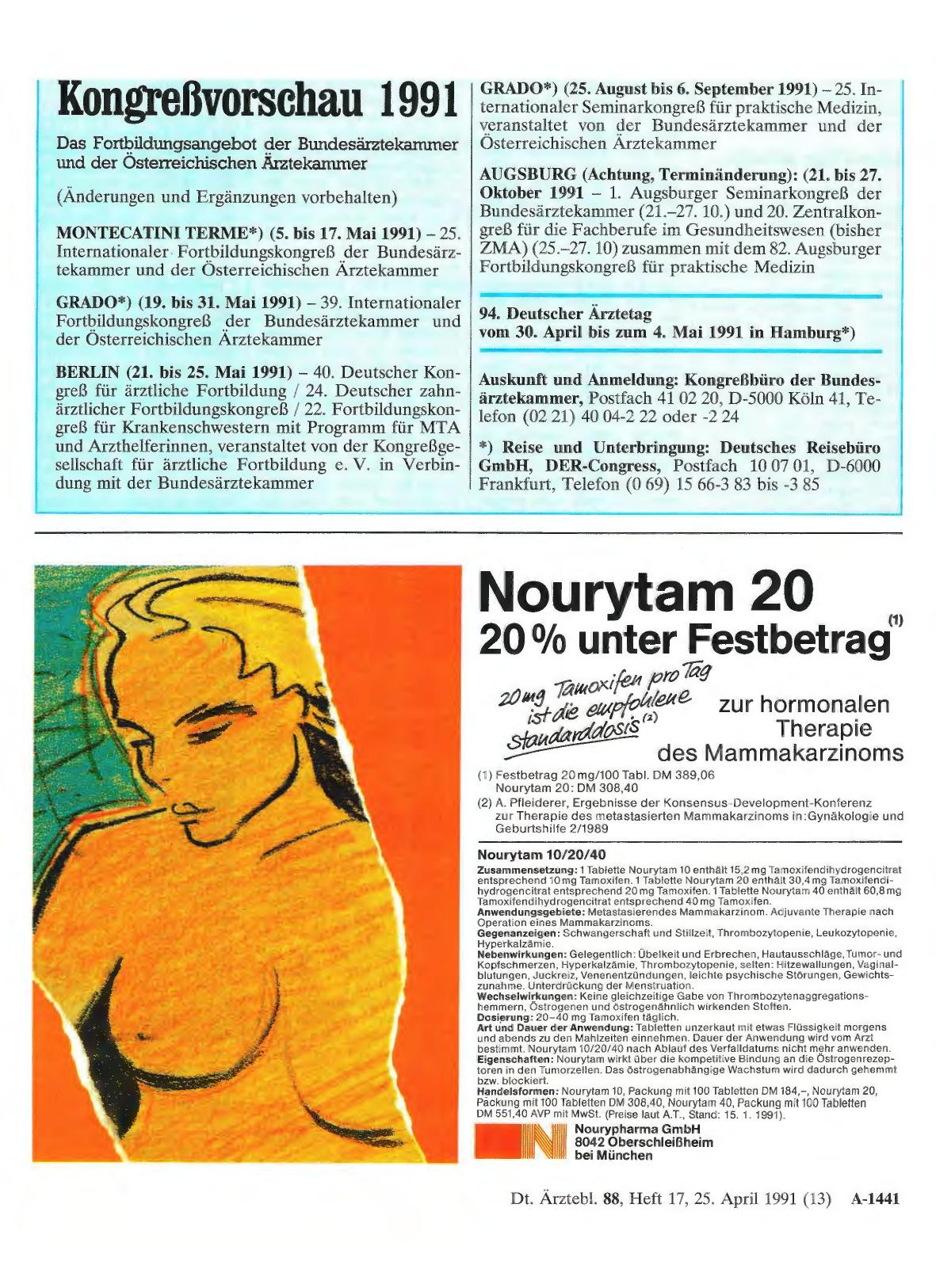 Vorschauseite 1: Kongreßvorschau 1991