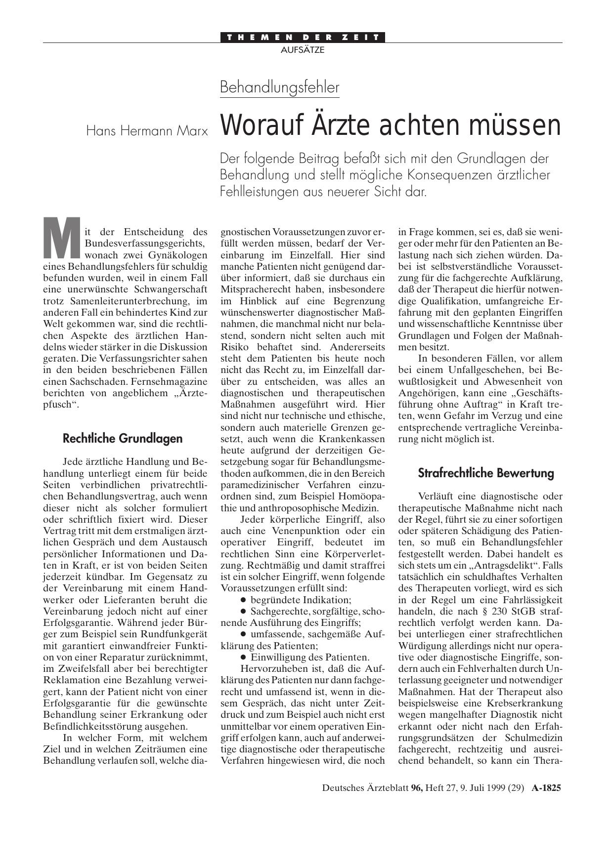 Vorschauseite 1: Behandlungsfehler: Worauf Ärzte achten müssen