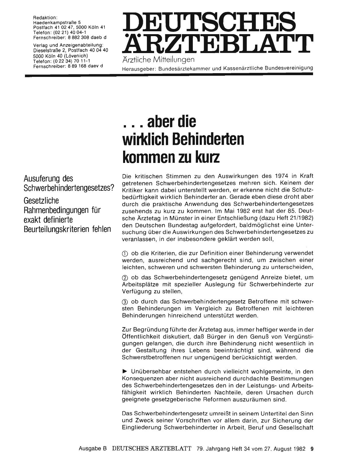 Vorschauseite 1: . .. aber die wirklich Behinderten kommen zu kurz