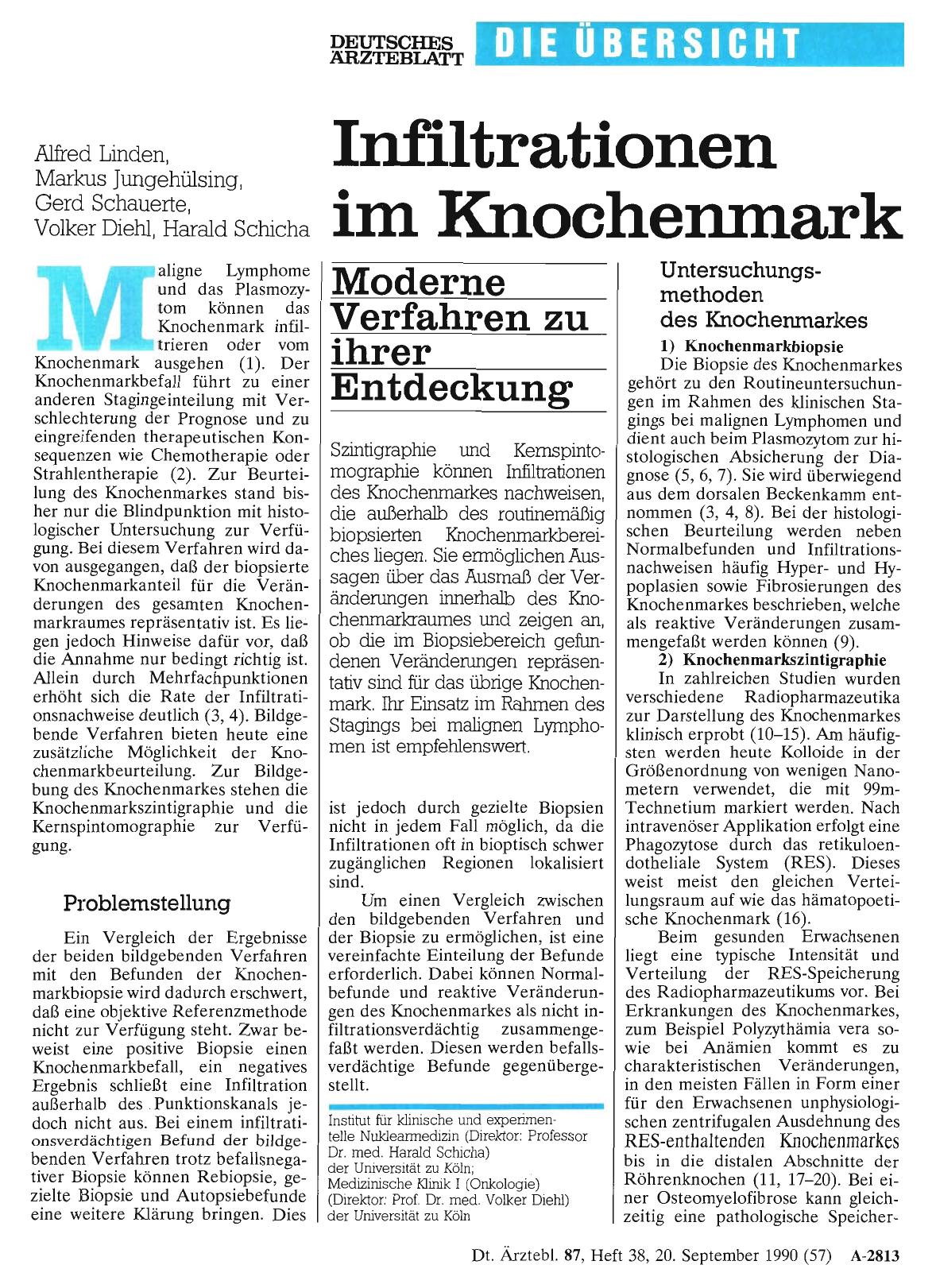 Vorschauseite 1: Infiltrationen im Knochenmark