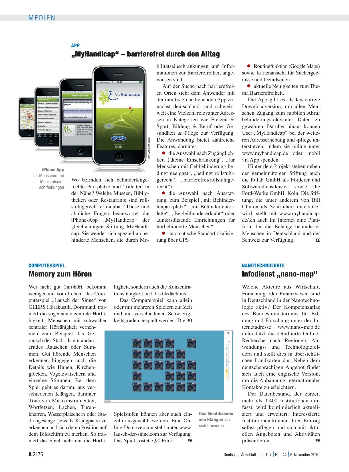 Vorschauseite 1: Nanotechnologie: Infodienst „nano-map“