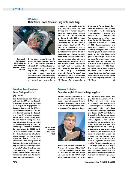 Vorschauseite 1: ASV-Bericht: Mehr Teams, mehr Patienten, ungleiche Verteilung