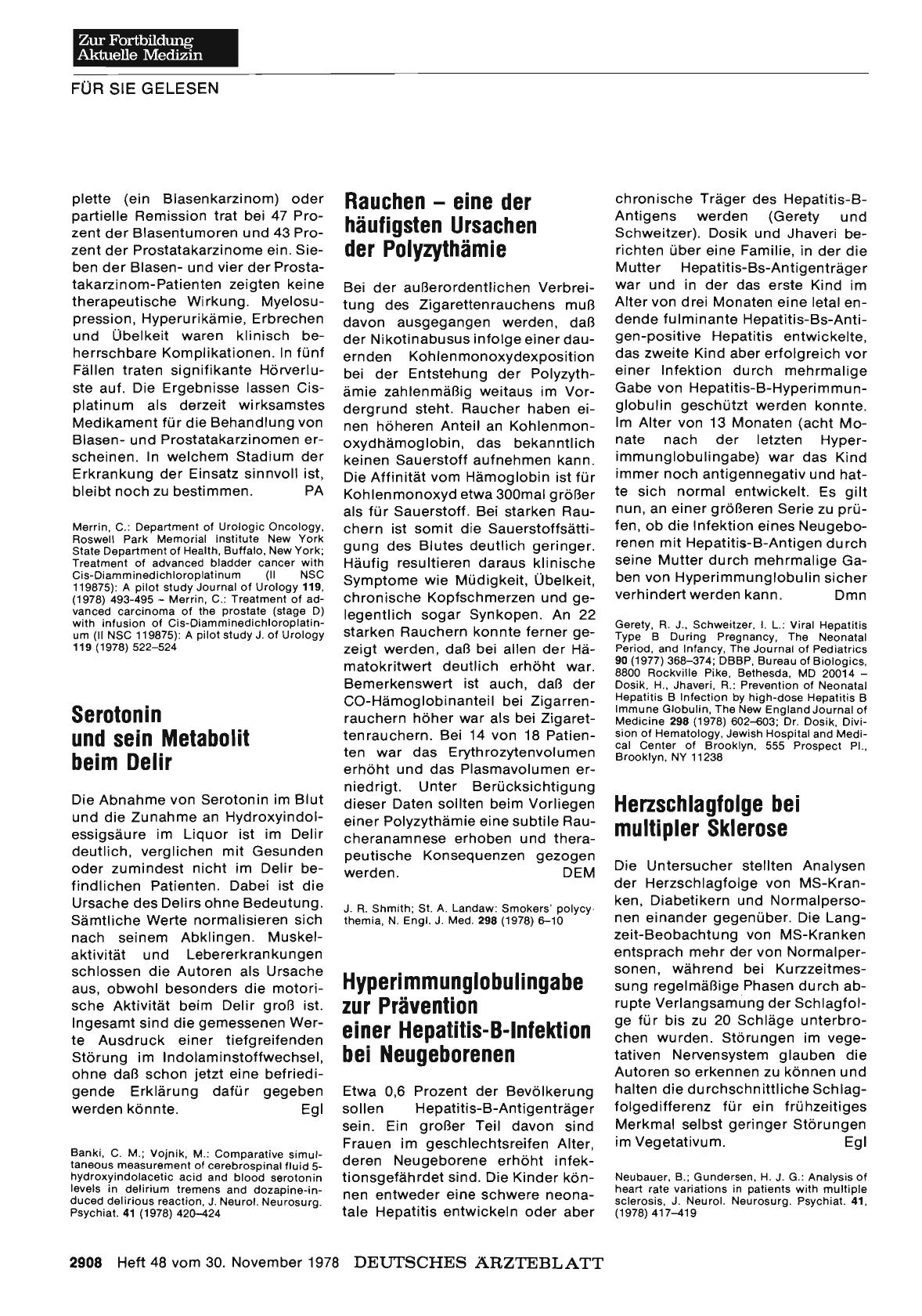 Vorschauseite 1: Hyperimmunglobulingabe zur Prävention einer Hepatitis-B-Infektion bei Neugeborenen