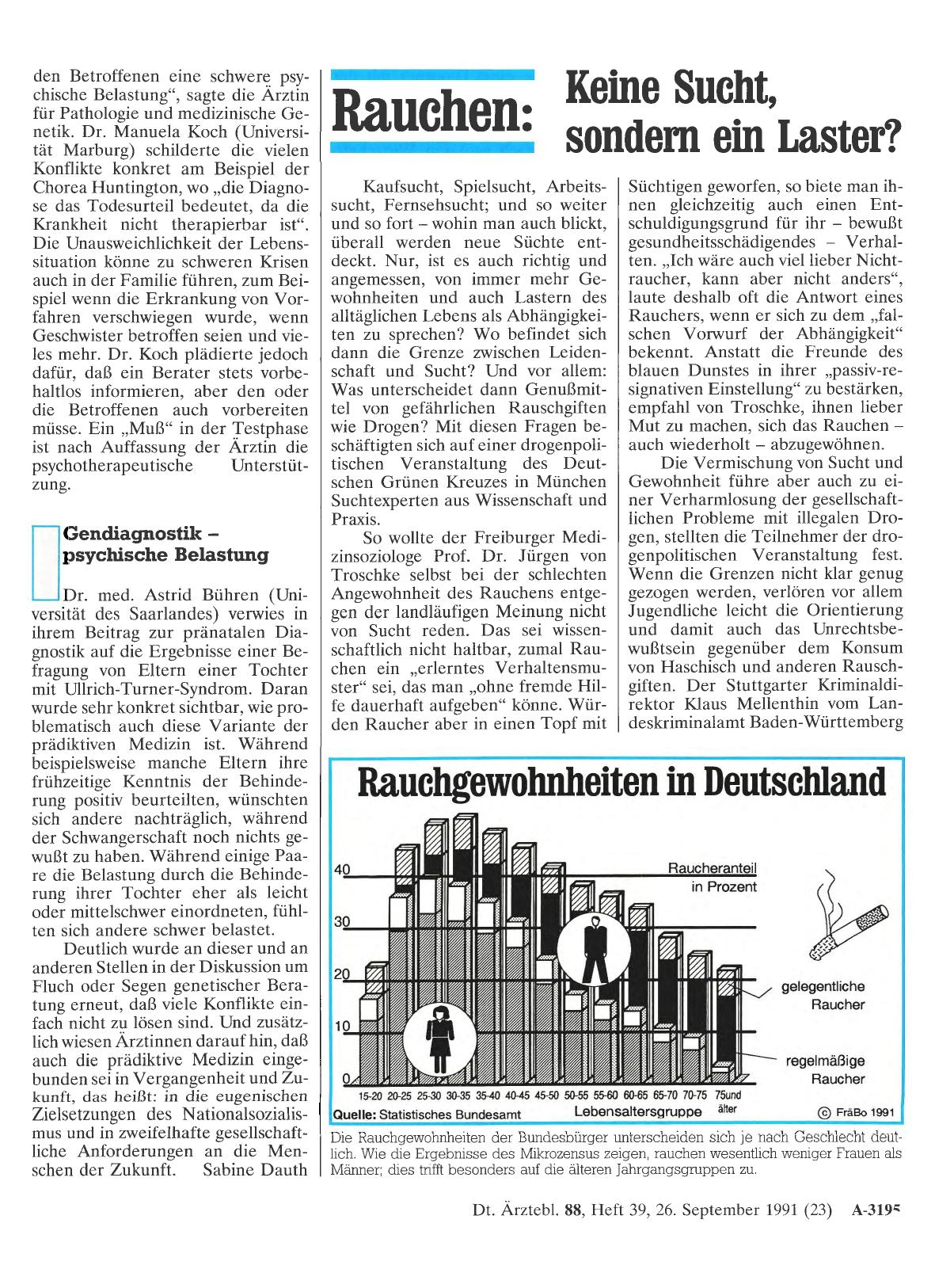 Vorschauseite 1: Rauchen: Keine Sucht, sondern ein Laster?