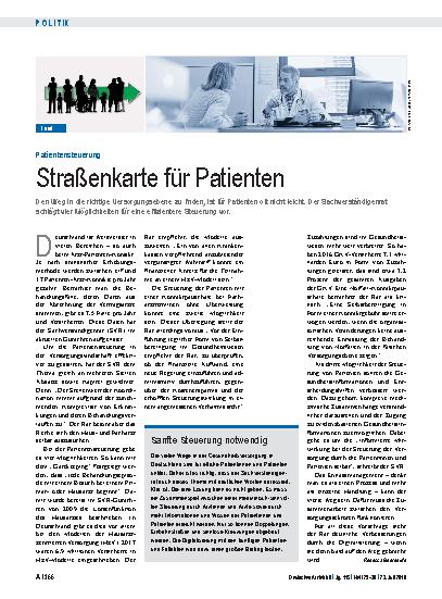 Vorschauseite 1: Patientensteuerung: Straßenkarte für Patienten
